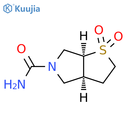 5H-Thieno[2,3-c]pyrrole-5-carboxamide, hexahydro-, 1,1-dioxide, (3aS,6aS)- structure