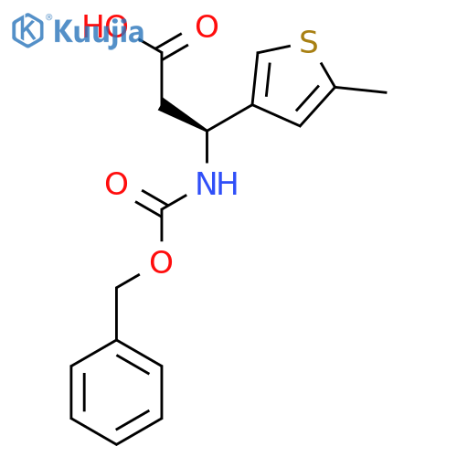 (3S)-3-{[(benzyloxy)carbonyl]amino}-3-(5-methylthiophen-3-yl)propanoic acid structure
