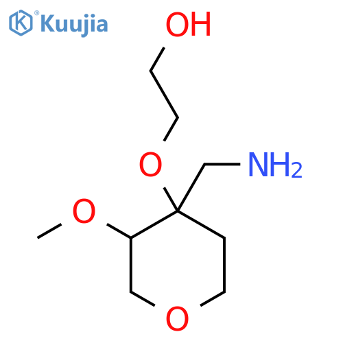 2-{[4-(Aminomethyl)-3-methoxyoxan-4-yl]oxy}ethan-1-ol structure