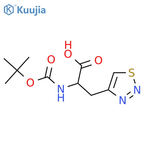 2-{(tert-butoxy)carbonylamino}-3-(1,2,3-thiadiazol-4-yl)propanoic acid structure