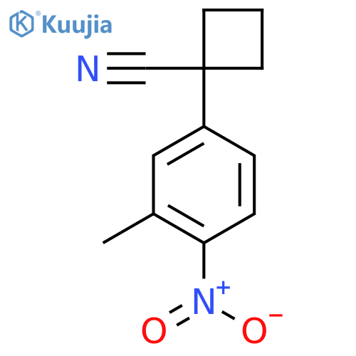 1-(3-Methyl-4-nitrophenyl)cyclobutane-1-carbonitrile structure