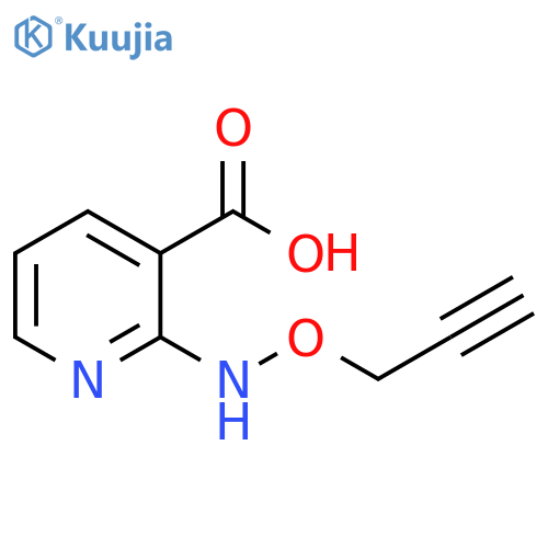 3-Pyridinecarboxylic acid, 2-[(2-propyn-1-yloxy)amino]- structure