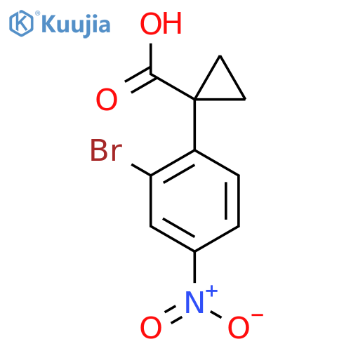 1-(2-Bromo-4-nitrophenyl)cyclopropane-1-carboxylic acid structure