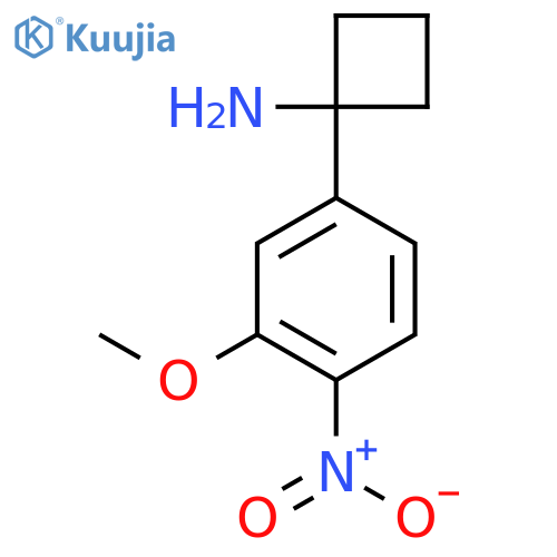 1-(3-Methoxy-4-nitrophenyl)cyclobutan-1-amine structure