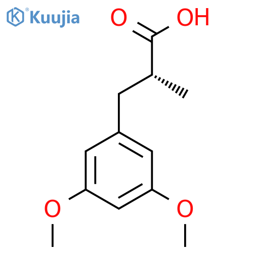 (2R)-3-(3,5-dimethoxyphenyl)-2-methylpropanoic acid structure