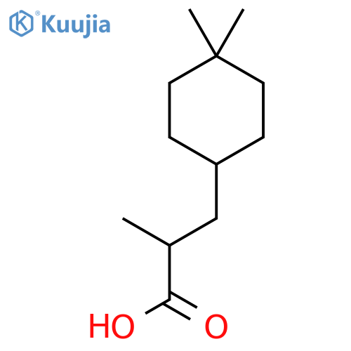 3-(4,4-Dimethylcyclohexyl)-2-methylpropanoic acid structure