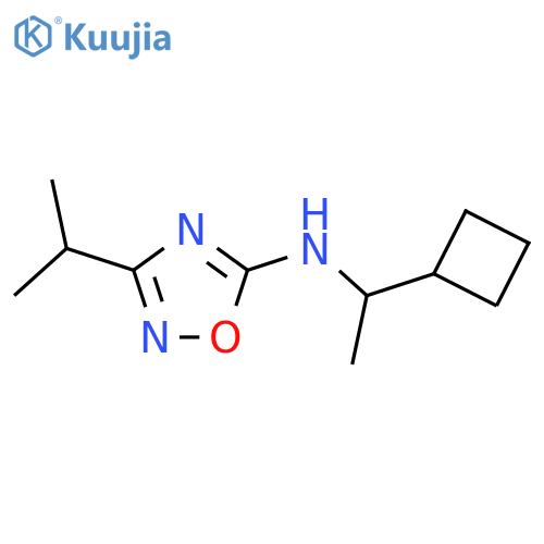N-(1-cyclobutylethyl)-3-(propan-2-yl)-1,2,4-oxadiazol-5-amine structure