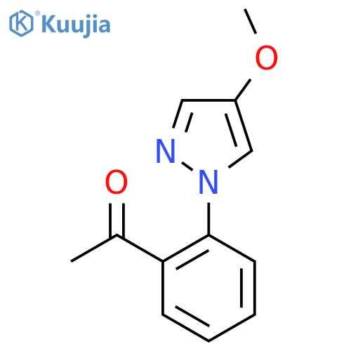 1-[2-(4-methoxy-1H-pyrazol-1-yl)phenyl]ethan-1-one structure