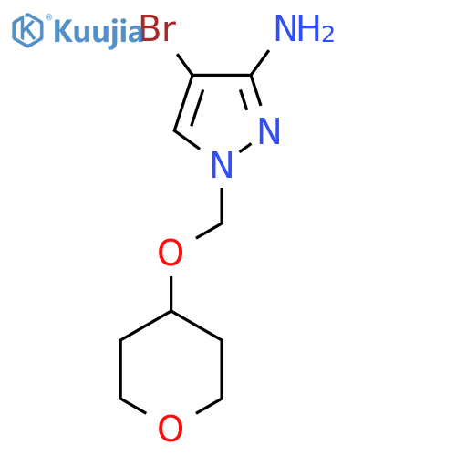 4-bromo-1-[(oxan-4-yloxy)methyl]-1H-pyrazol-3-amine structure