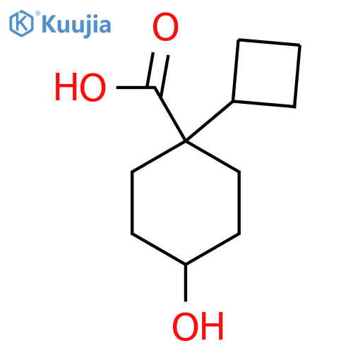 1-Cyclobutyl-4-hydroxycyclohexane-1-carboxylic acid structure