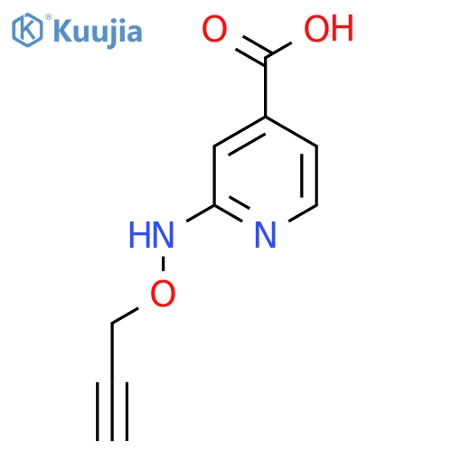 2-[(Prop-2-yn-1-yloxy)amino]pyridine-4-carboxylic acid structure