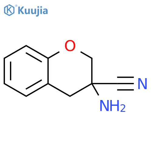2H-1-Benzopyran-3-carbonitrile, 3-amino-3,4-dihydro- structure