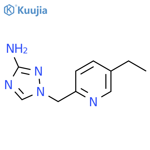 1-[(5-ethylpyridin-2-yl)methyl]-1H-1,2,4-triazol-3-amine structure