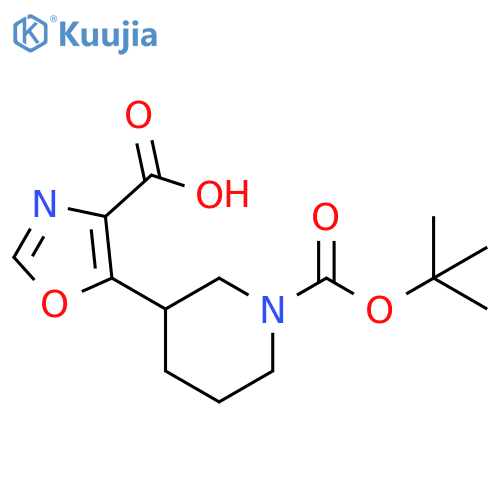 5-{1-[(tert-butoxy)carbonyl]piperidin-3-yl}-1,3-oxazole-4-carboxylic acid structure
