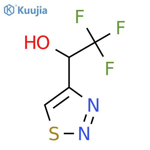2,2,2-Trifluoro-1-(1,2,3-thiadiazol-4-yl)ethan-1-ol structure