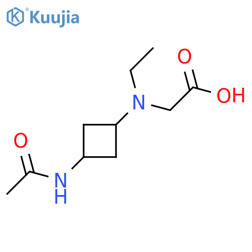 2-[(3-Acetamidocyclobutyl)(ethyl)amino]acetic acid structure