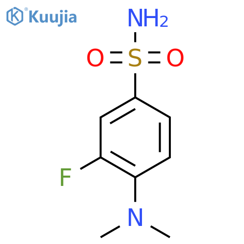 4-(Dimethylamino)-3-fluorobenzene-1-sulfonamide structure