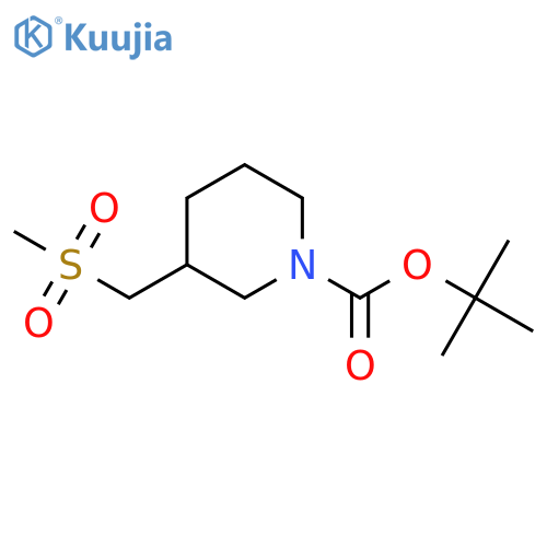 tert-butyl 3-((methylsulfonyl)methyl)piperidine-1-carboxylate structure