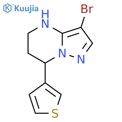3-bromo-7-(thiophen-3-yl)-4H,5H,6H,7H-pyrazolo[1,5-a]pyrimidine structure