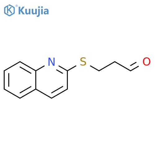 Propanal, 3-(2-quinolinylthio)- structure