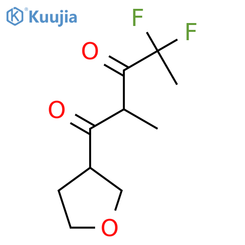 4,4-difluoro-2-methyl-1-(oxolan-3-yl)pentane-1,3-dione structure