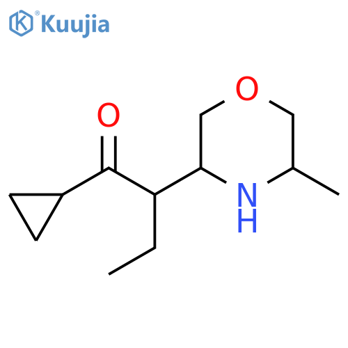 1-cyclopropyl-2-(5-methylmorpholin-3-yl)butan-1-one structure