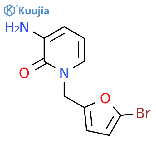 3-Amino-1-[(5-bromofuran-2-yl)methyl]-1,2-dihydropyridin-2-one structure