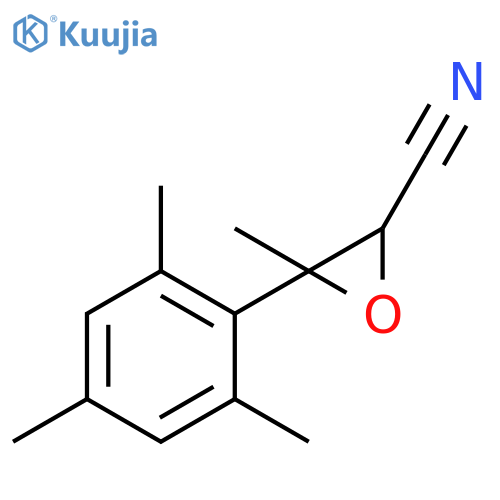 2-Oxiranecarbonitrile, 3-methyl-3-(2,4,6-trimethylphenyl)- structure