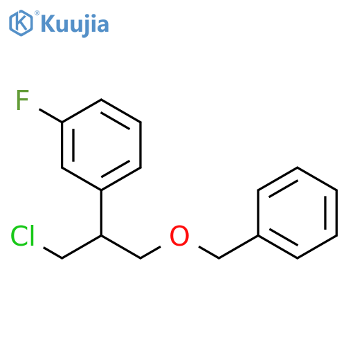 Benzene, 1-[1-(chloromethyl)-2-(phenylmethoxy)ethyl]-3-fluoro- structure