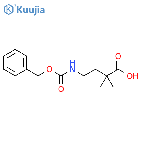 4-((benzoxycarbonyl)amino)-2,2-dimethylbutanoic acid structure