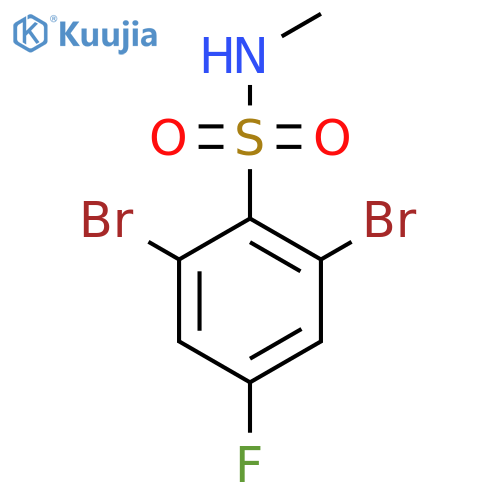 2,6-Dibromo-4-fluoro-N-methylbenzene-1-sulfonamide structure