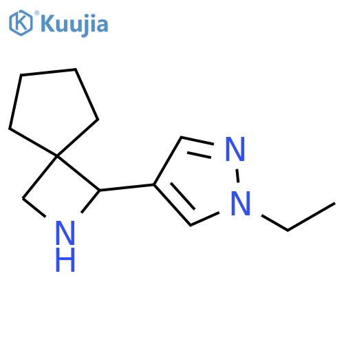 2-Azaspiro[3.4]octane, 1-(1-ethyl-1H-pyrazol-4-yl)- structure
