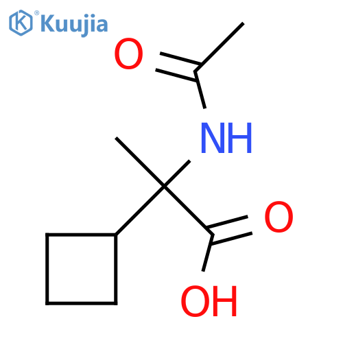 2-Cyclobutyl-2-acetamidopropanoic acid structure