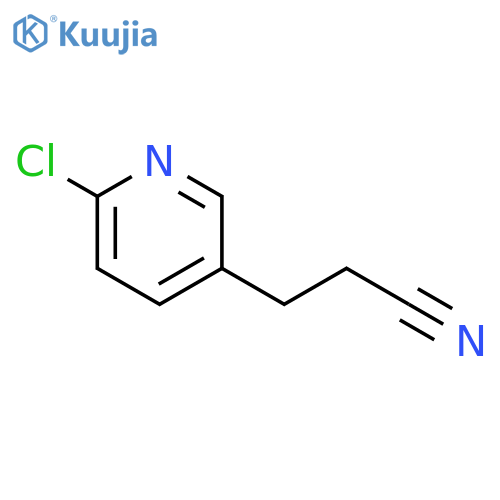 3-Pyridinepropanenitrile, 6-chloro- structure