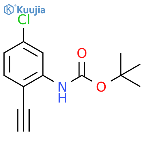 tert-butyl N-(5-chloro-2-ethynylphenyl)carbamate structure