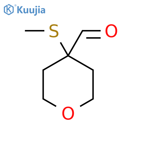 4-(Methylsulfanyl)oxane-4-carbaldehyde structure