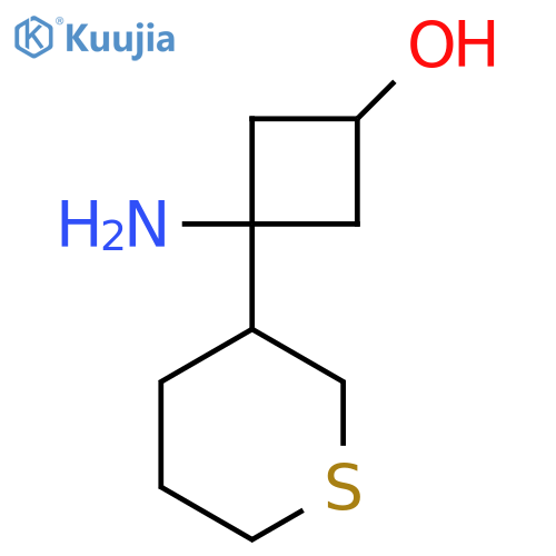 3-amino-3-(thian-3-yl)cyclobutan-1-ol structure