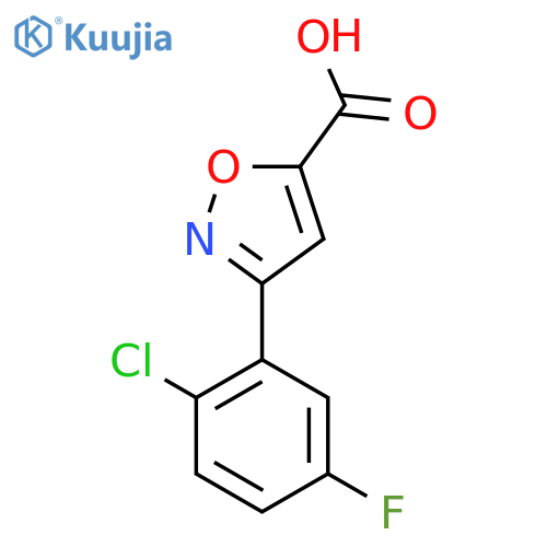 3-(2-chloro-5-fluorophenyl)-1,2-oxazole-5-carboxylic acid structure