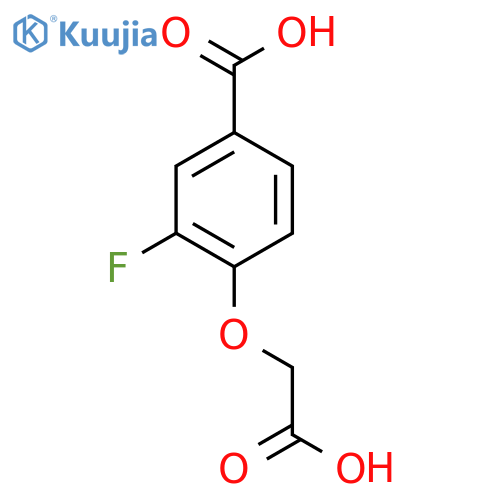 4-(carboxymethoxy)-3-fluorobenzoic acid structure