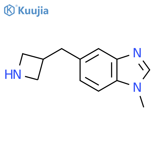 5-(azetidin-3-yl)methyl-1-methyl-1H-1,3-benzodiazole structure