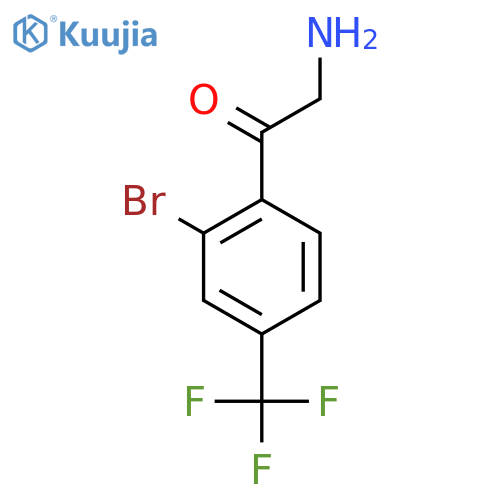 2-amino-1-2-bromo-4-(trifluoromethyl)phenylethan-1-one structure