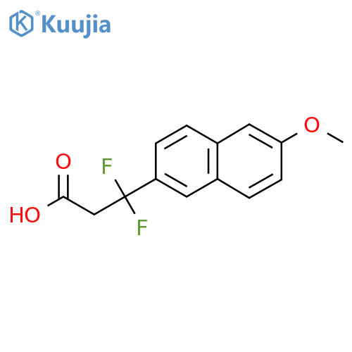 3,3-Difluoro-3-(6-methoxynaphthalen-2-yl)propanoic acid structure