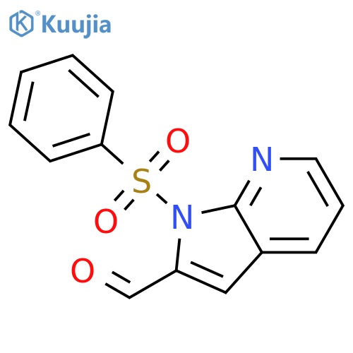 1-(benzenesulfonyl)-1H-pyrrolo[2,3-b]pyridine-2-carbaldehyde structure