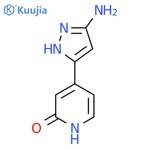 4-(5-Amino-1H-pyrazol-3-yl)-1,2-dihydropyridin-2-one structure