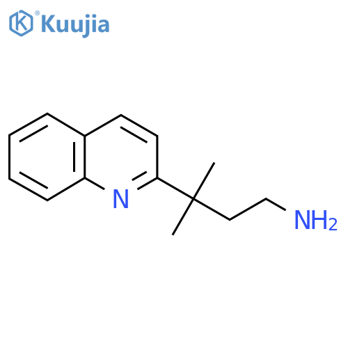 3-methyl-3-(quinolin-2-yl)butan-1-amine structure