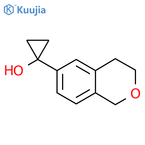 1-(3,4-dihydro-1H-2-benzopyran-6-yl)cyclopropan-1-ol structure