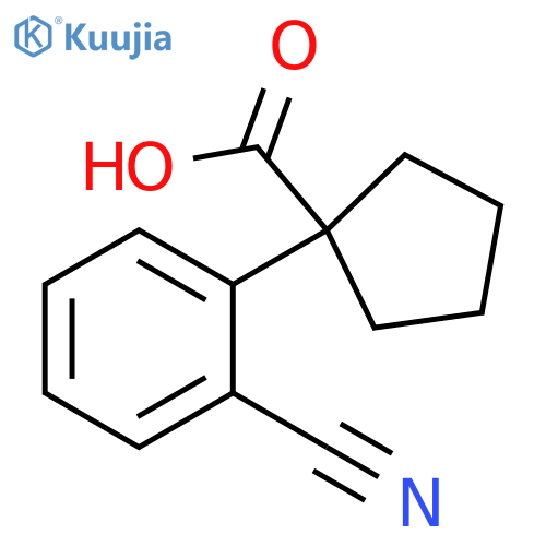 1-(2-cyanophenyl)cyclopentane-1-carboxylic acid structure