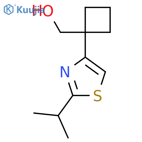 {1-2-(propan-2-yl)-1,3-thiazol-4-ylcyclobutyl}methanol structure