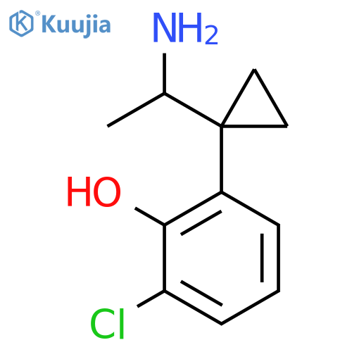 2-1-(1-aminoethyl)cyclopropyl-6-chlorophenol structure