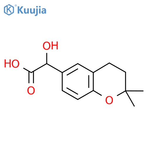 2-(2,2-dimethyl-3,4-dihydro-2H-1-benzopyran-6-yl)-2-hydroxyacetic acid structure